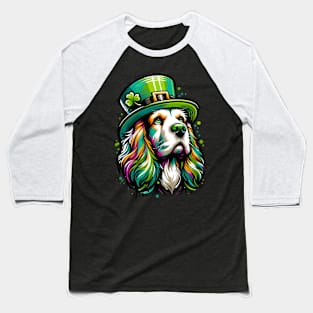 Clumber Spaniel in Saint Patrick's Day Celebration Baseball T-Shirt